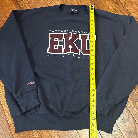 Vintage EKU Eastern Kentucky University Navy Jansport Sweatshirt Size L - Picture 7 of 8
